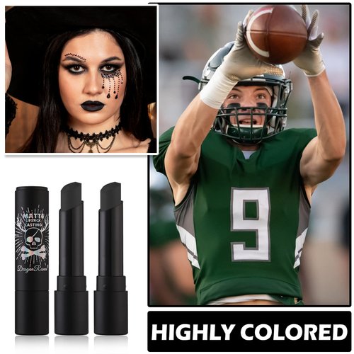 ZHISHUDL 3 Colors Eye Black Stick for Sports Black Face Body Paint Eyeblack Stick Face Makeup for Eye Black Baseball Football Softball Sports Competition Halloween - Black