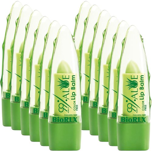 BioRLX Aloe Vera Lip Balm (Twelve Lip Balms)