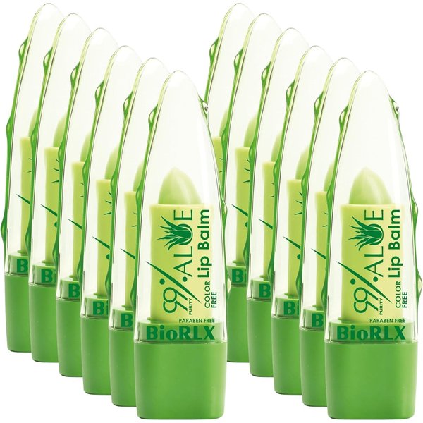 BioRLX Aloe Vera Lip Balm (Twelve Lip Balms)