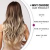 Esmee Brown ombre Blonde Wigs 24" Long Synthetic Wig with High Density Natural Headline Heat Permanent Hair Wigs for Women