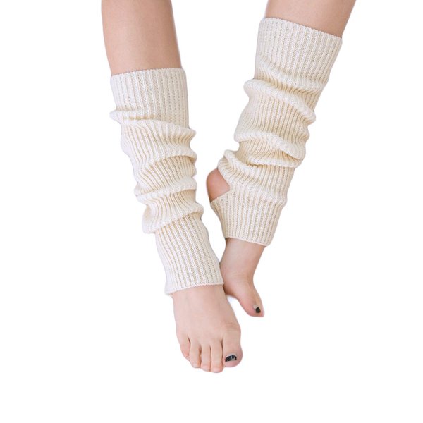 AWOCAN Ballet Leg warmers for girls Knitted Stirrup Leg Warmers for women Winter Extra Soft long leg warmers for Yoga Dance