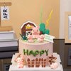 Pig Party Decorations Pig Cake Topper Pig Birthday Decorations Pig Theme Party Supplies Cute Puppy Cake Decoration