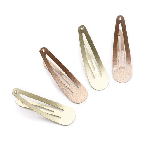 Dofash 5CM/2IN Metal Snap Hair Clips for Women Hair Barrettes Hair Grips Hair Accessories Girls Hair Clips 12 Count/Caramel Blonde