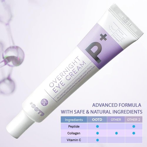 #OOTD Eye cream for dark circles puffiness and bags anti aging wrinkles korean cream peptide, vitamin c, collagen, vegan under eye treatment 25g