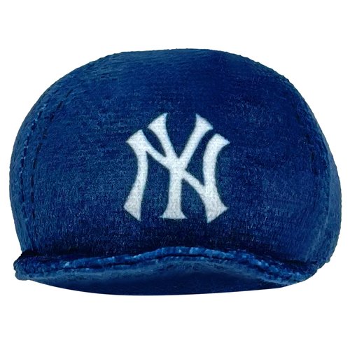 BEST PLUSH CAT TOY - MLB NEW YORK YANKEES Complete Set of 3 piece Cat Toys filled with Fresh Catnip. Incl: 1 Baseball Cap Cat Toy, 1 Baseball Cat Toy with Feathers & 1 Beer Bottle. Beautiful Team LOGO