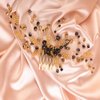 BERYUAN Hair Comb, Black Crystal Gold Beads Wedding Hair Piece, Elegant Hair Accessory for Brides Bridesmaid, Handmade Item, Boho Style, Delicate Jewelry for Women, Size 19*9cm, 26g