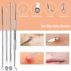 MENOLY Pimple Popper Tool Kit, 10 Pcs Blackhead Remover Zit Popper for Blemish, Pimple Comedone Extractor Acne Tool for Nose Face with a Leather Bag