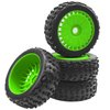ShareGoo OD 4.64" 1/8 RC Buggy Rubber Tires w/Plastic Wheel Rims 17mm Hex Compatible with Arrma 1/8 Typhon 6S 3S BLX Talion 6S BLX Redcat Team Losi HPI HSP Kyosho MP10 1/8 Off-Road RC Buggy (Green)