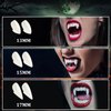 Givivion Vampire Teeth Fangs for Adults, Vampire Fangs with Upgraded Reusable Adhesive, Halloween Fake Fangs for Vampire, Cosplay, Party Favors, Haunted Houses
