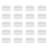 Lawie 20 Pack Clear Small Plastic Hair Side Comb With Long Teeth Thin Fine Gray Hair Pins White Mini Barrettes for Women Bridal Wedding Veil Decorative DIY Craft Headpiece French Twist Bun Accessories