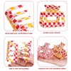 baotongle 4pcs Checkered Hair Claw Clips for Thin Hair Checkered Hair Clips Acrylic Small Claw Clip with Strong Hold for Women Girls Long Short Hair (5x4cm/2x1.57inches, Pink,green,red,orange)