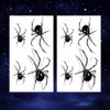 Oottati 2 Sheets Waterproof Small Cute Fake Hand Wrist Temporary Tattoos Stickers Halloween Horror 3D Realistic 4pcs Black Spider Webs