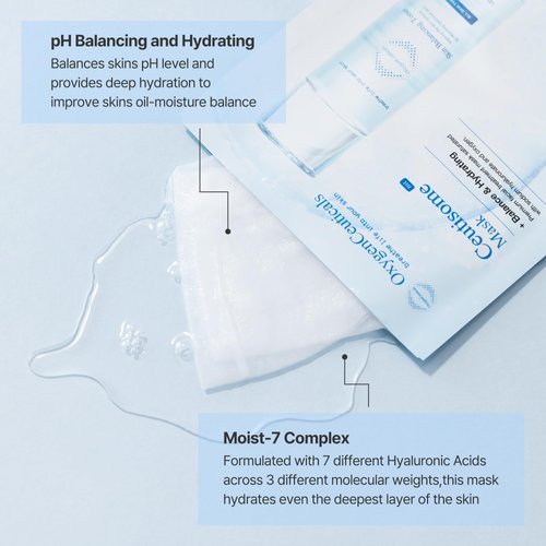 OxygenCeuticals Ceutisome BH Mask, pH Balancing and Hydrating Korean Sheet Mask, 6pcs/1box