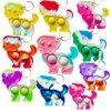 Roaqua 20 Packs Bulk Dogs Backpack Keychain Mini pop Fidget summer Students Party Favors,Students Bubble Prize for Kids， boy and Little Girl