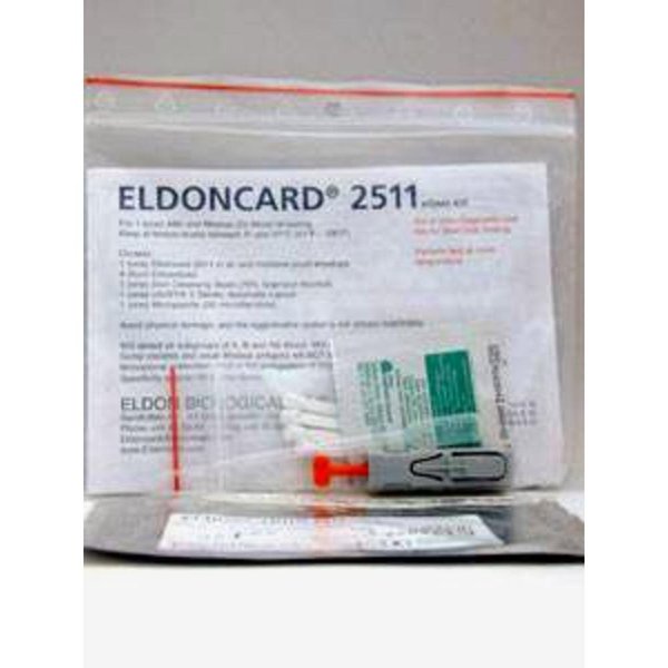 Blood Type Kit - Also Includes: 1 Eldoncard, 1 Lancet, Gauze, Alcohol Wipe, Micropipette