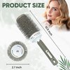 Beauty Carves Round Brush, 45 mm/1.7 Inch Barrel with 2 Clips – Round Hair Brush with Flexible Nylon 66 Bristles Nano Ionic Heat Resistant Tech for Professional Curling, Styling & Shining Texture