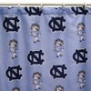 College Covers Everything Comfy North Carolina Tar Heels Bright and Colorful Shower Curtain Cover 70" x 72"
