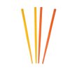 2 Sets of Wooden Hair Sticks Chopsticks - Orange & Yellow