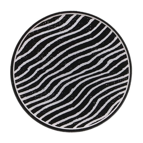 ONLYOU GRIPTOK Phone Grip Korean Griptock Circle Zebra Pattern Simple Monotone Stylish Cute Phone Stand Drop Prevention Just Stick On Custom Women's Men's (Black White)