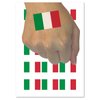 Italy Flag Temporary Tattoo Water Resistant Fake Body Art Set Collection - 54 1" Tattoos (1 Sheet)