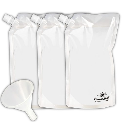 Cruise Flask Collapsible Reusable Foldable Eco-Friendly 16 Oz Water Bottle – BPA Free - (3 pack)