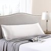 Love's cabin Body Pillow Cover, 20x54 inches Ivory White Soft Satin Body Pillow case with Envelope Closure, Silky Slip Cooling Body Pillow Pillowcases for Hair and Skin
