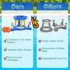 Cicosovea Pool Toys Pool Floats for Kids Adult, Inflatable Pool Basketball Hoop & Ring Toss Game, Swimming Pool Games for Adults and Family, Outdoor Party Pool Floats Water Toy for Kids Age 4-8-12