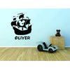Pirate Ship Personalized Custom Name Wall Decals Wall Design Stickers Vinyl Removable Children Kids Rooms Girls Boys Baby Nursery Cartoon Size 20x20 inch