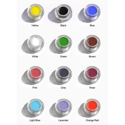 MAEPEOR Matte Gel Eyeliner 12 Color Smooth Cream High Pigment Eyeliner Gel Water-proof Smudge-proof Filling & Shaping Tinted Eyebrows Eyeliner Gel for Daily or Cosplay (Color 09, Rose)