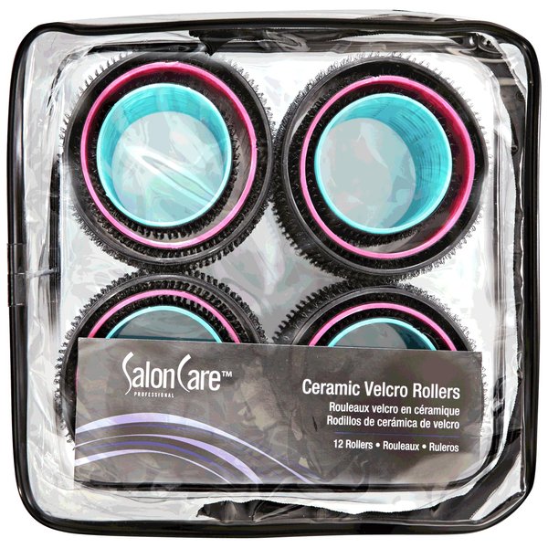 Salon Care Ceramic Hook and Loop Fasteners Rollers