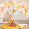 Faccito 63 Pcs Sun First Birthday Party Balloons Boho Rainbow Sunrise Latex Balloons First Trip Around the Sun Party Decorations Half Sun Sunshine Balloons for Birthday Baby Shower Decoration Supplies