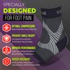 BLITZU Compression Socks for Plantar Fasciitis, Achilles Tendonitis Relief. Ankle Compression Sleeve for Heel Spurs, Foot Swelling, Fatigue & Sprain. Arch Support Brace for Sports, Gym Purple L-XL