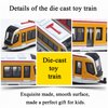 OTONOPI Toy Train Set Subway Bullet Train High Speed Locomotive Engine Die Cast Model Car for Kids Pack of 4