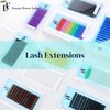 Light Brown Lash Extension Volume Eyelashes Extensions 0.05 C 15-20mm Lash Tray Individual lash Extensions Classic Lash Extensions Soft Matte Black Single Lashes for Professional Salon Use