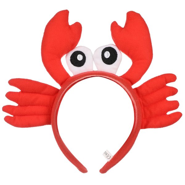 Gadpiparty Ear Headband Crab Headband Red Headband Crab Costume Accessories Animal Hair Band Headwear for Halloween Christmas Party Costume Dress Up Photo Props Animal Cosplay Hairband