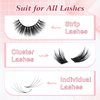 Lash Glue for False Eyelashes, Super Strong Hold Clear Eyelash Glue, Latex Free Long-Lasting Lash Adhesive Waterproof White Strip Eye Lash Glue, Fast Drying Eyelash Adhesive 5ml 0.17oz