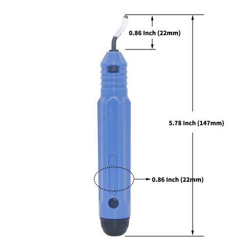 Hand Metal Deburring Tool NB1100 Handle + 10 pcs BS1010 Rotary Deburr Blades, Burr Remover Hand Tool for Wood/Plastic/Aluminum/Copper and Steel
