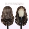 SISgrace 13×6 Pre Plucked HD Lace Front Wigs Pre Layered Body Wave Natural Hairline Synthetic Glueless Wigs for Women 18 Inch Tiny Knots Lace Bob Wigs (Brown Mix Dark Blond, 18 inches)