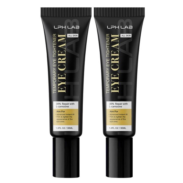 LPH LAB Instant Firm Eye Tightening Cream: Temporary Under Eye Bag Puffiness Removal - Rapid Eyebags Tightener Reducer Treatment for Senior Men and Women, 30mL - 2Pcs