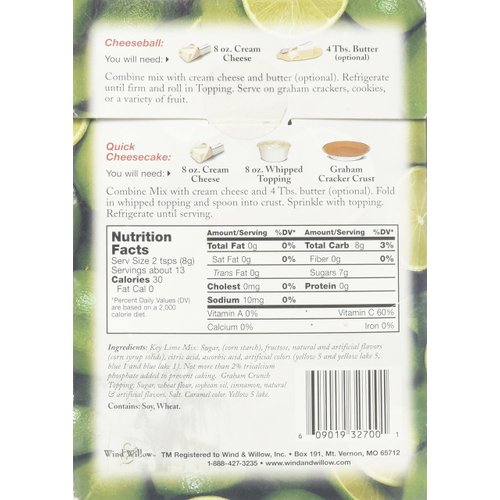 Wind & Willow Key Lime Pie Cheeseball & Dessert Mix