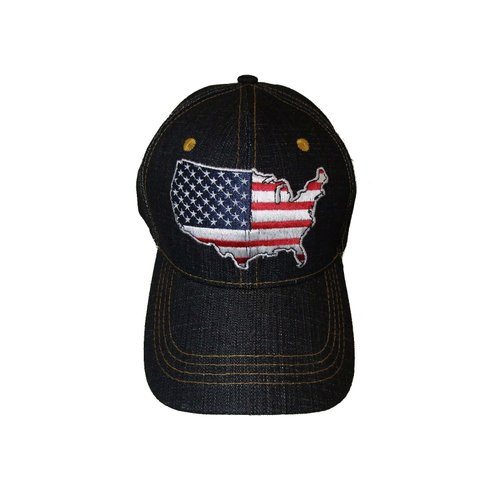 RFCO Dark Denim Blue USA America Flag in Country Baseball Cap Hat