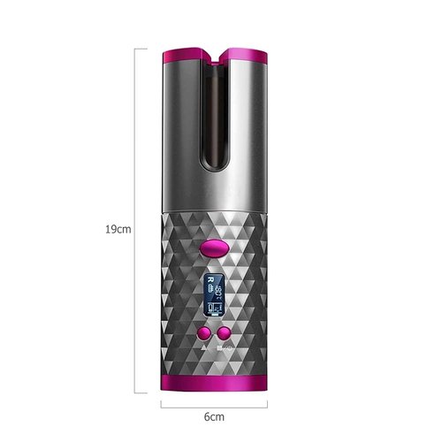 Klick&Tell Cordless Hair Curler with LCD Display 5200mAh Battery and Timer, 6 Adjustable Temperature Modes of Auto Hair Curler, Fast Heating USB Rechargeable Best Hair Curler