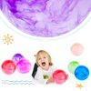 3 otters 6PCS Playground Balls, Inflatable Sensory Balls Marbleized Bouncy Balls with Pump Kickball Dodge Balls, for Kids and Pet Indoor Outdoor Plays, Sports Games for Children Aged 8-12