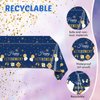 41PCS Retirement Decorations For Women Men Blue Gold Happy Retirement Party Supplies Decor Napkins Plates Tablecloth Tableware Set Serves 20