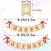 VILIFEVER Happy Holidays Banner Burlap, Christmas Decorations for Home Office, Christmas Banner for Fireplace Mantel Indoor Outdoor Decor, Christmas Holiday Sign Xmas Party Supplies