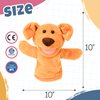 Easfan Puppy Hand Puppet Soft Animal Plush Toy with Movable Mouth Interactive Storytelling Cute Dog Toys Creativity Imagination Christmas Birthday Gifts for Toddlers Kids, Brown