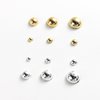 KAAGEE Gold Silver Pearls for Nails 3D Half Round Pearl Nail Charms Punk Nail Pearls for Nail Art Retro Metal Nail Studs Flat Back Pearl Nail Beads Nail Decorations for Nail Art (2 Boxes)