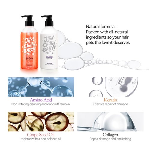 Suisuaie Shampoo and Conditioner for Oily Hair, Clarifying Shampoo and Conditioner Set for Oily Hair,Greasy Hair, Build Up, Oily Scalp Shampoo and Conditioner Sets, 18.8 Fl Oz