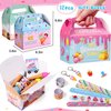 KELENO 134 Ice Cream Party Favors Two Sweet Birthday Party Supplies Notebook Pen Box Ring Sticker Toy Gift Goodie Bag Stuffer Kid Girl Candyland Decorations Donut Ice Cream Party Supplies