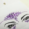 Eye Body Face Gems Rhinestone Temporary Tattoo Sticker Face Body Tattoos Party Makeup Self Adhesive Crystal Makeup Diamonds Holiday Festival Party Supplies 2pcs (Purple)